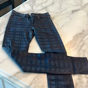 7 for all mankind navy plaid jeans!